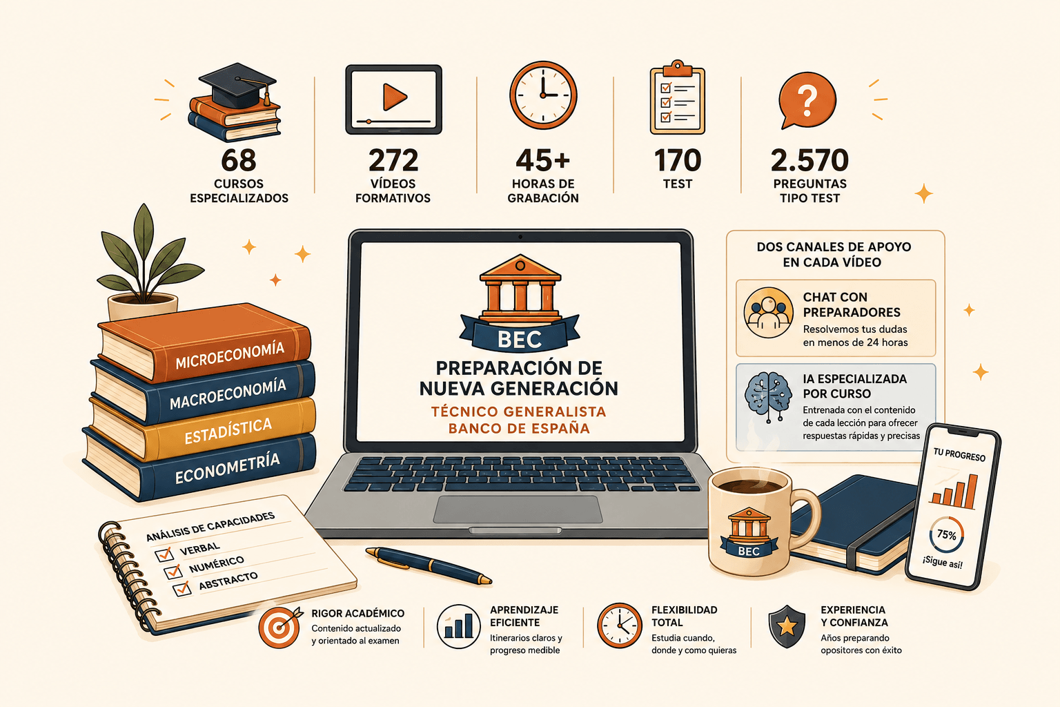 La preparación de nueva generación para Técnico Generalista del Banco de España